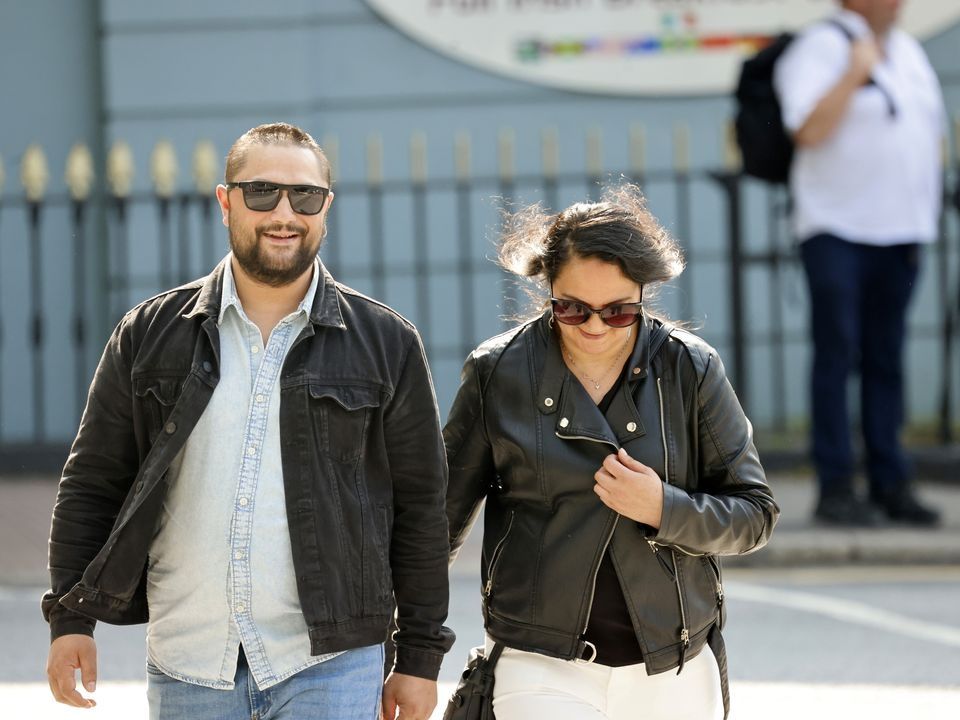 Lubomir Puska and Viera Gaziova arriving to court previously