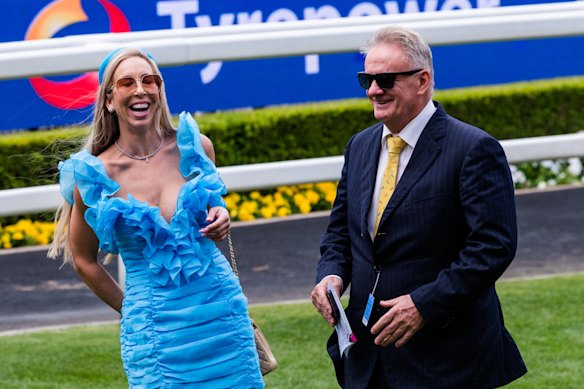 Mark Latham and Nathalie Matthews at Randwick Racecourse last year.