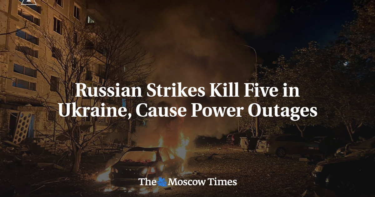 Russian Strikes Kill Five in Ukraine, Cause Power Outages