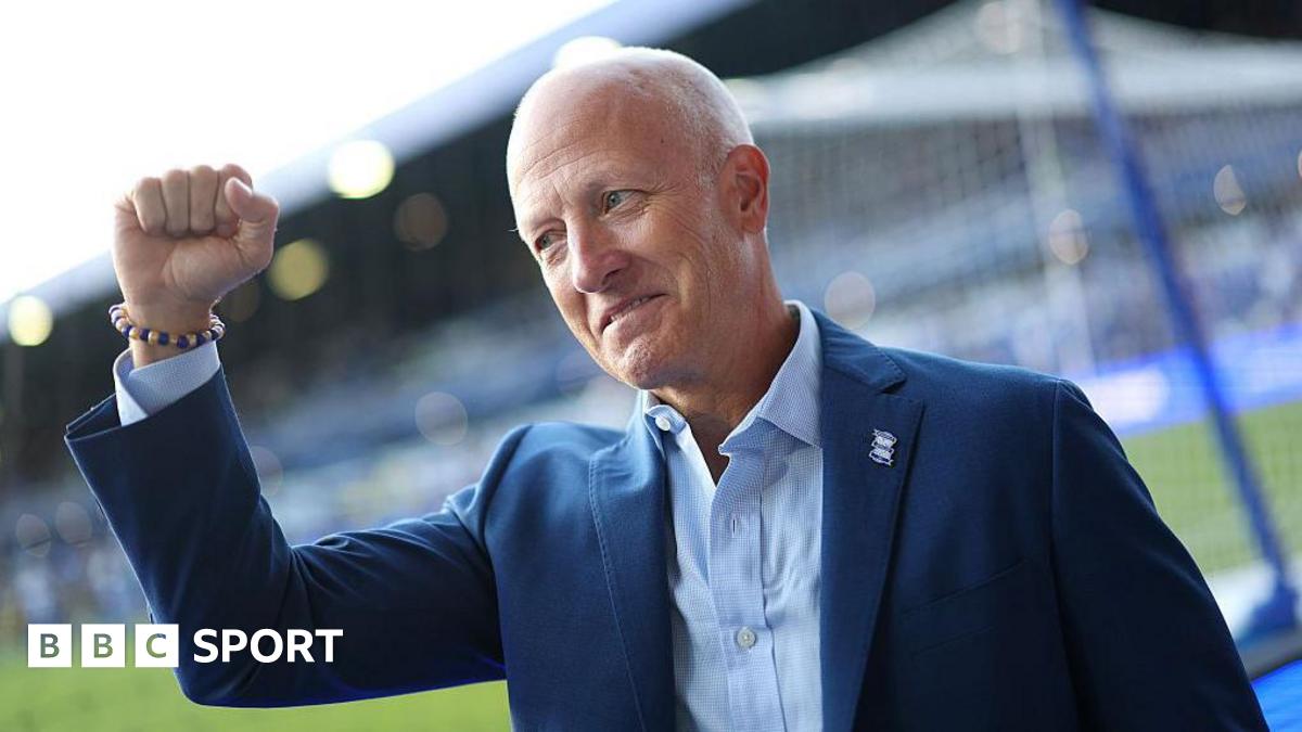 Tom Wagner of Birmingham City gives a fist-clenched salute