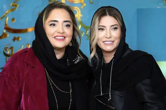 Fariba Naderi (right) and her friend and colleague Narges Mohammadi