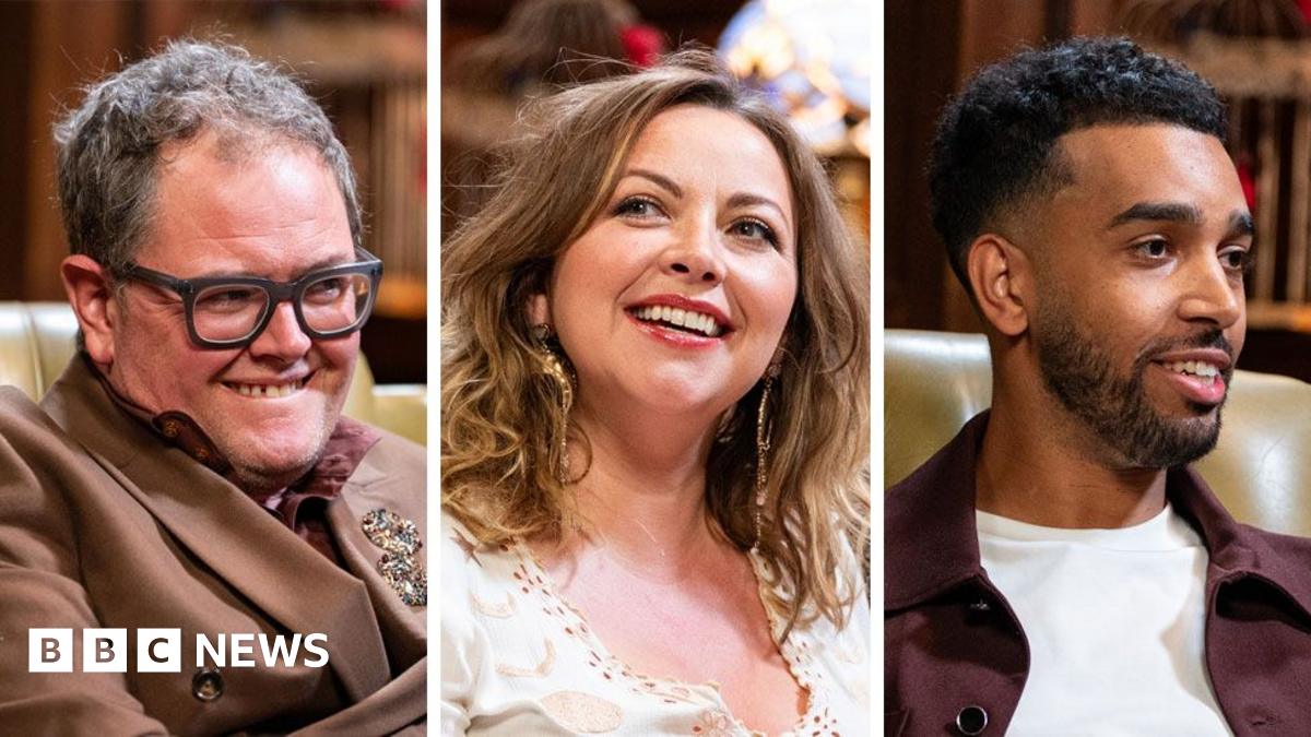 Alan Carr, Charlotte Church and Niko Omilana in the Celebrity Traitors