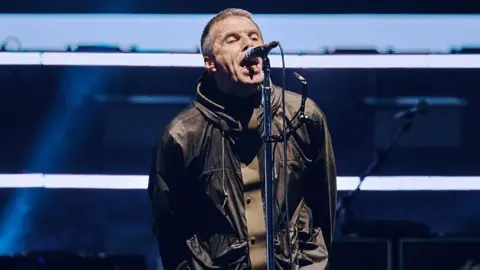 Getty Images Liam Gallagher of Oasis performs on stage during the opening night of their Live '25 Tour at Principality Stadium on July 04, 2025 in Cardiff, Wales