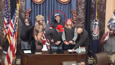 US Attorney's Office Patrick Moynihan and other Capitol rioters after breaching the Capitol