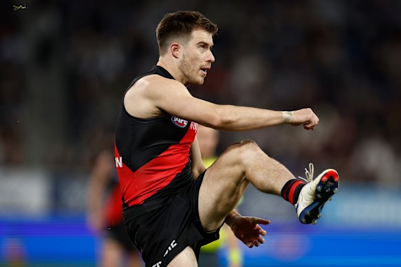 Zach Merrett in action for the Bombers. 