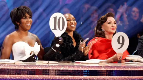 BBC/Guy Levy Motsi Mabuse, Cynthia Erivo, Shirley Ballas