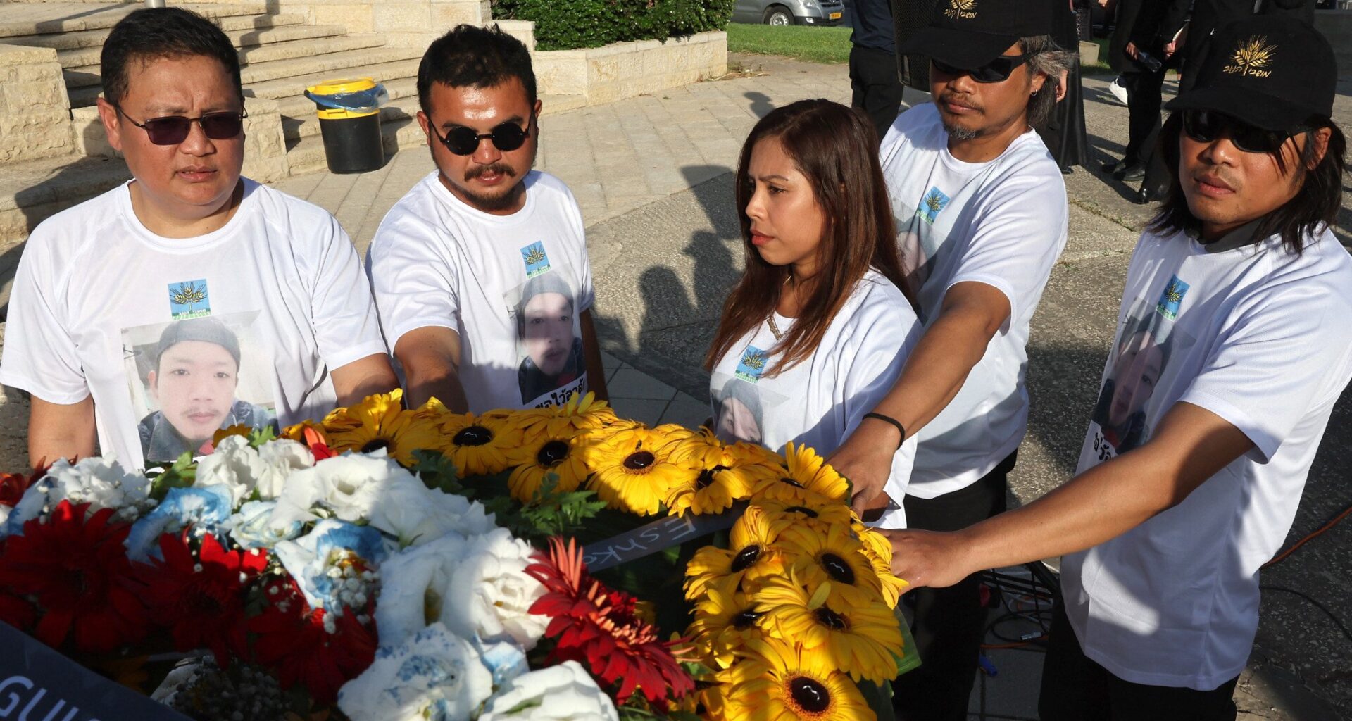 Dozens honor slain Thai hostage at airport as his body is finally flown home - The Times of Israel