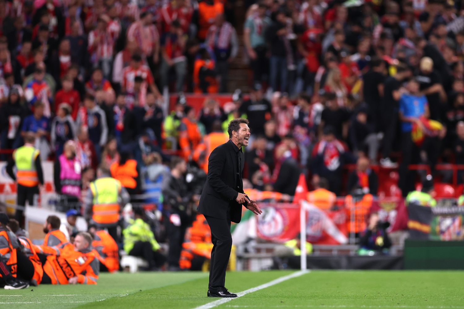 Diego Simeone coaching at Anfield
