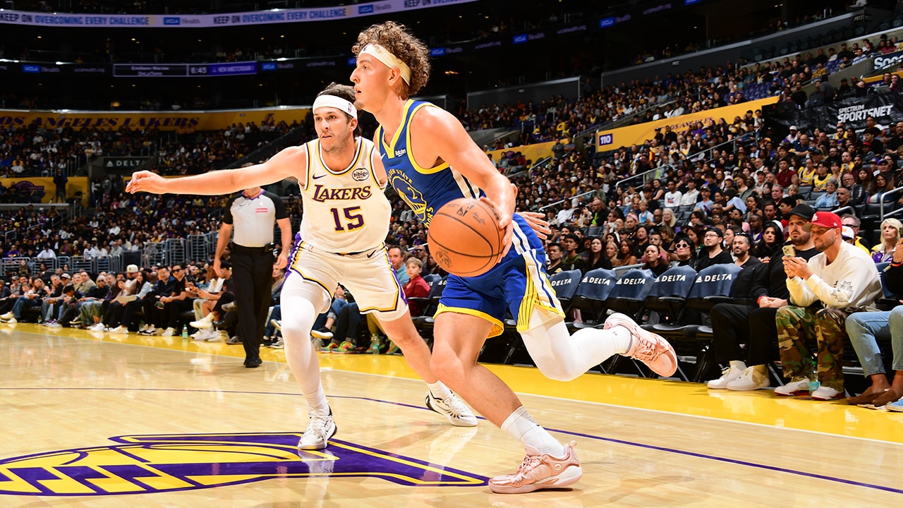 Brandin Podziemski Scores Game-High 23 Points as Warriors Fall to Lakers in Preseason Matchup - NBA