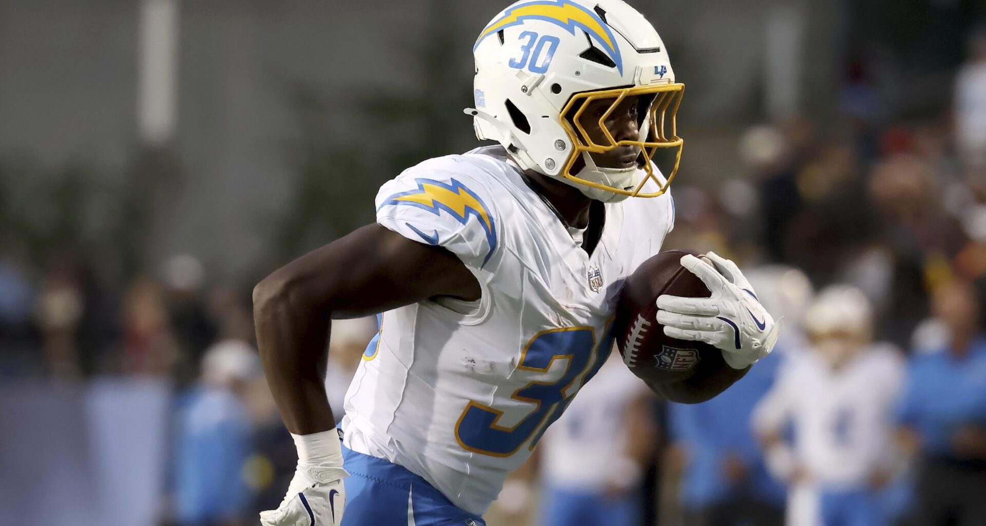 Chargers' Hassan Haskins, Kimani Vidal Fantasy Outlook After Omarion Hampton Injury