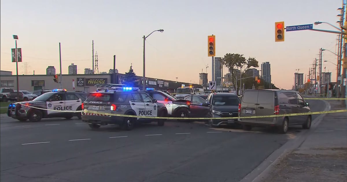 3 arrested, 1 at-large following Etobicoke robbery, collision - CTV News