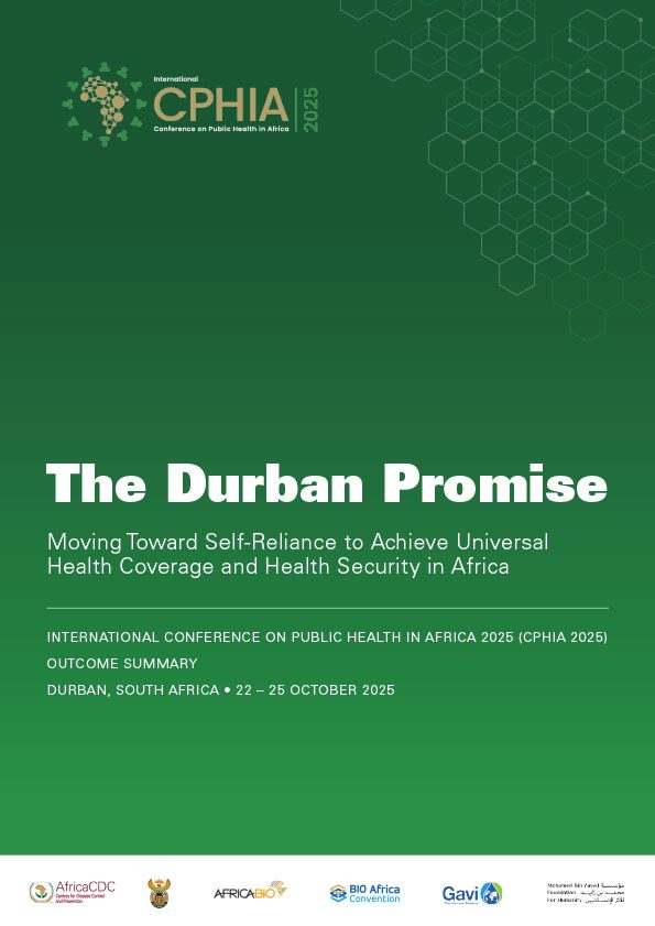 The Durban Promise - Moving Toward Self-Reliance to Achieve Universal Health Coverage and Health Security in Africa – Africa CDC