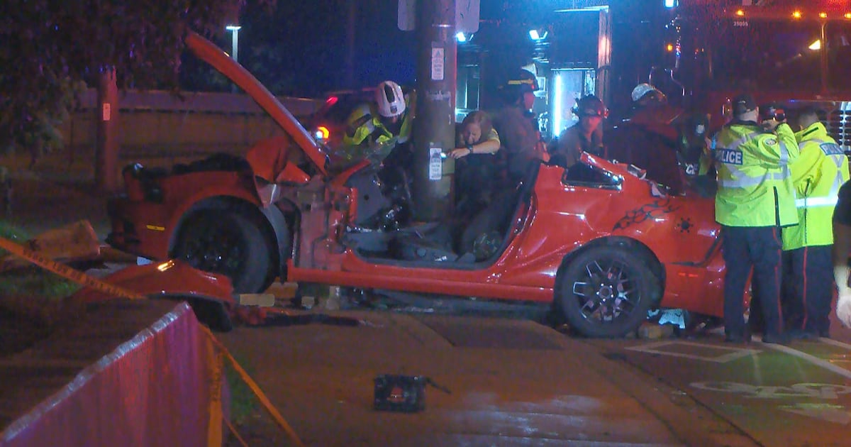 Woman killed in Eglinton Avenue crash, police investigating