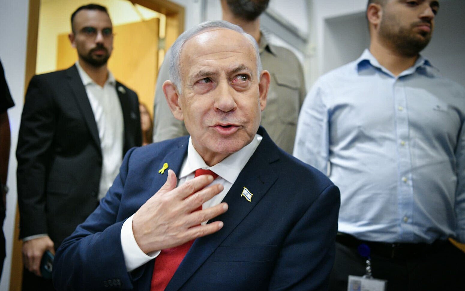 Trial hearing ends early for ill Netanyahu, who's accused of exposing freed hostages to disease