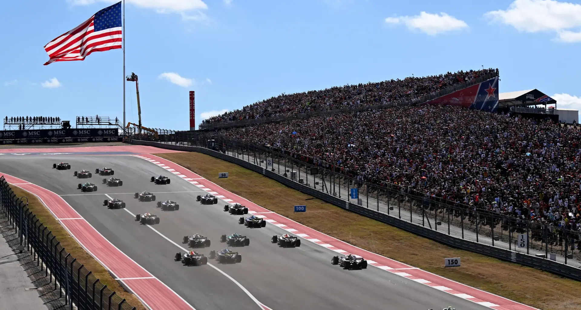 AUSTIN, TEXAS - OCTOBER 17: Lando Norris of Great Britain driving the (4) McLaren MCL39 Mercedes on