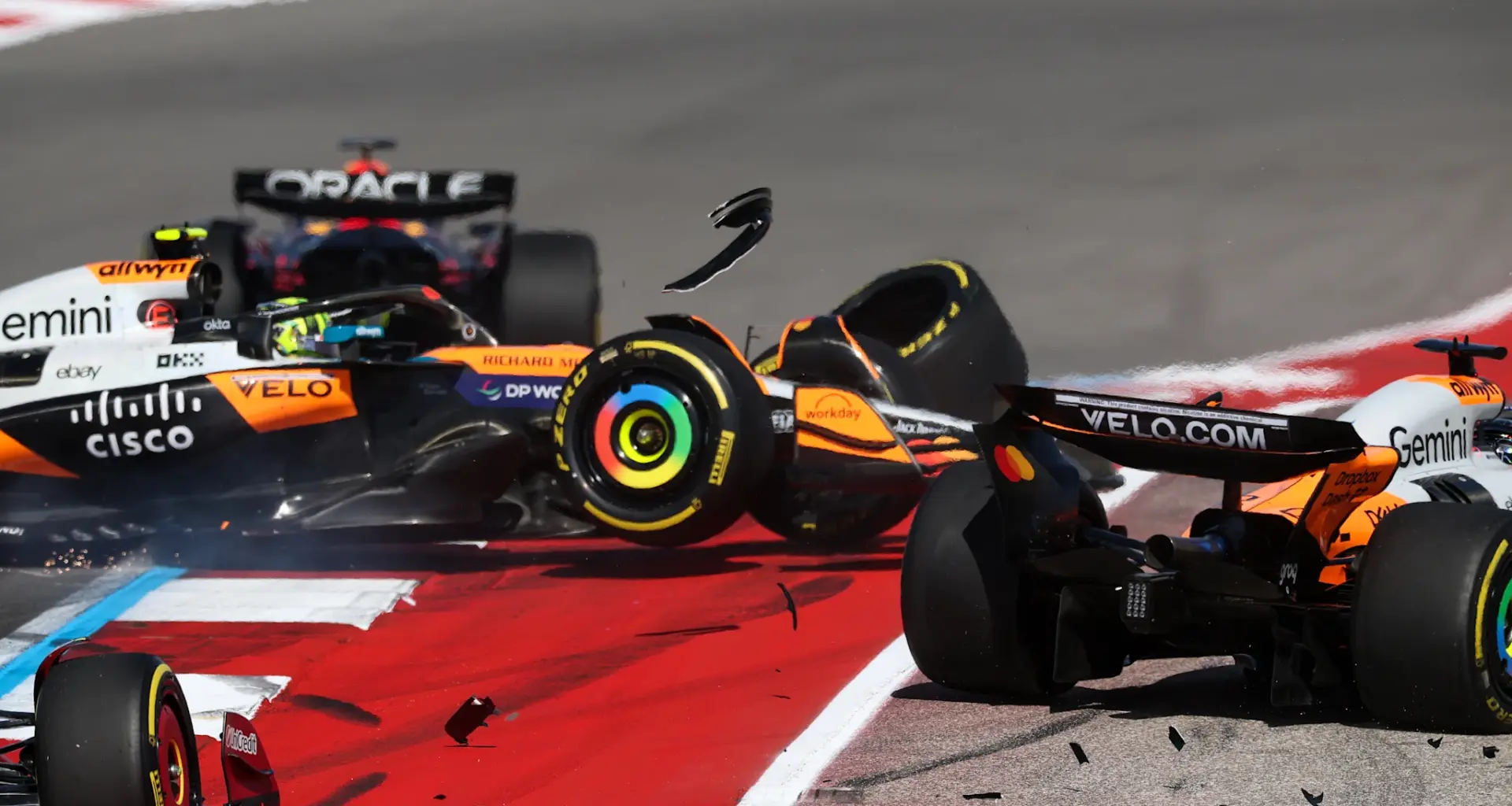 AUSTIN, TEXAS - OCTOBER 18: Sprint winner Max Verstappen of the Netherlands and Oracle Red Bull