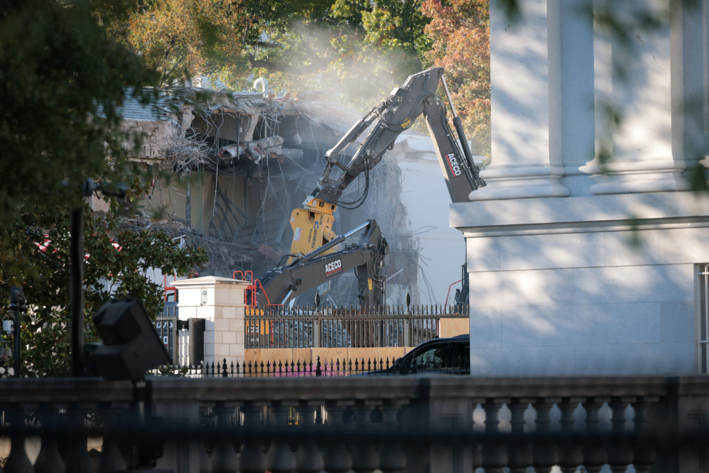 White House East Room Demolition Begins For Trump Ballroom Construction