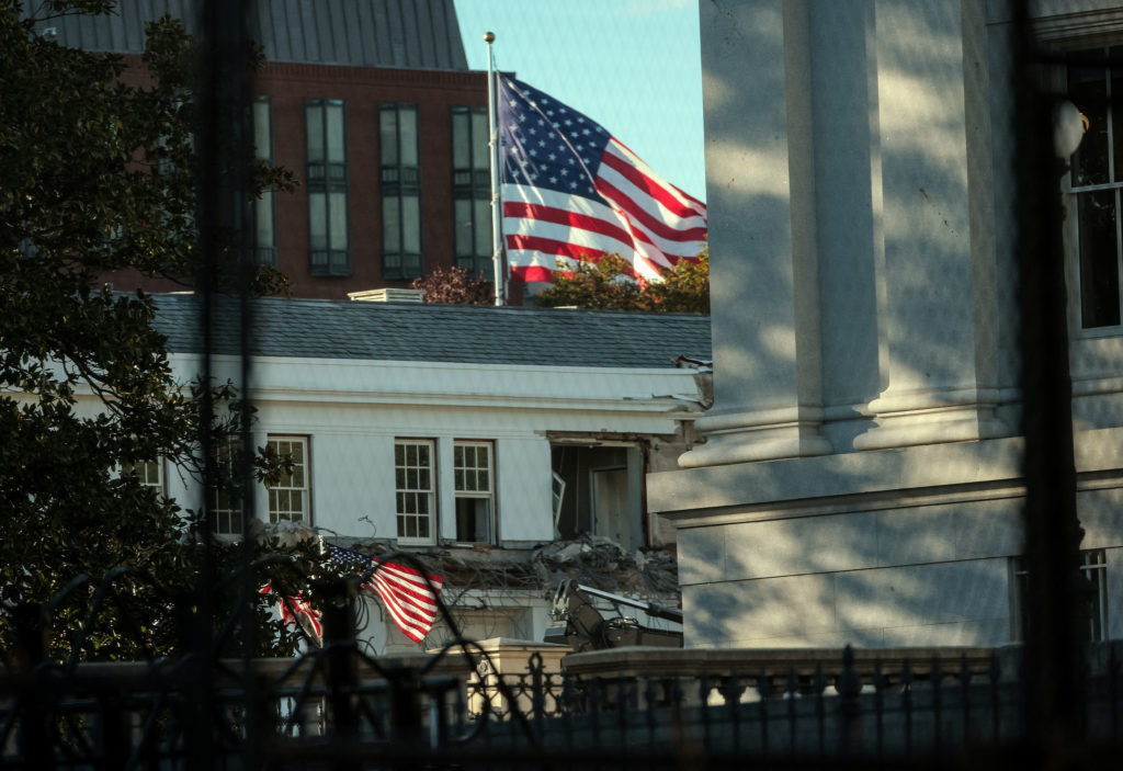 White House East Room Demolition Begins For Trump Ballroom Construction