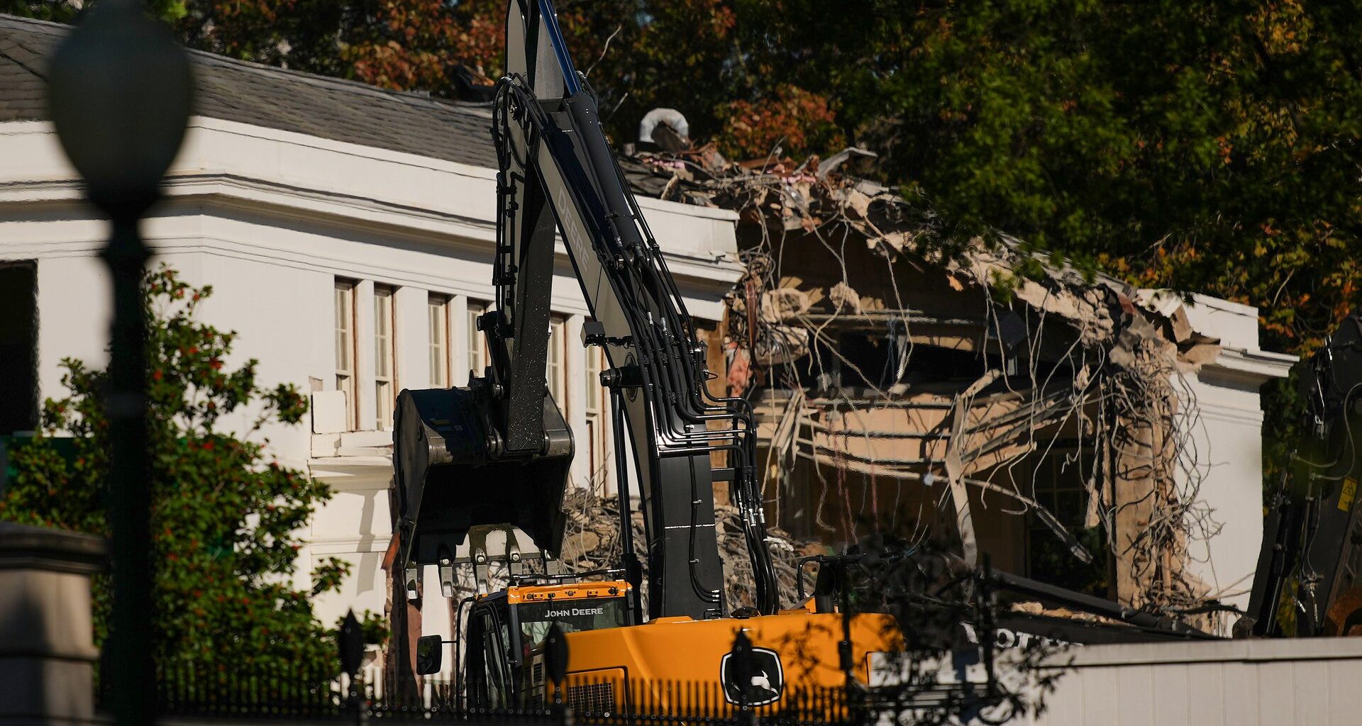 The White House continued with demolition at the East Wing without having yet secured approval from the body that oversees federal.