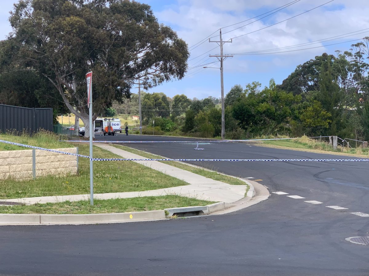 Police tape in front of a crime scene