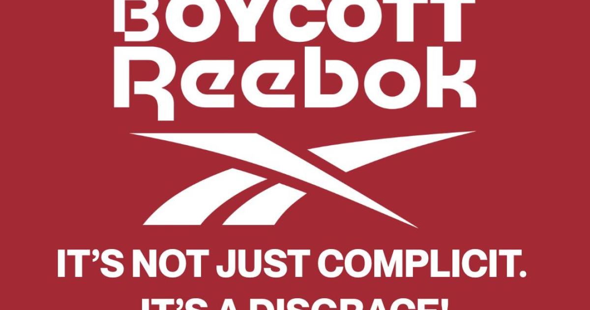 Reebok Bows to Israel’s Bullying, “Proudly” Continues Complicity in Israel’s Crimes Against Palestinians