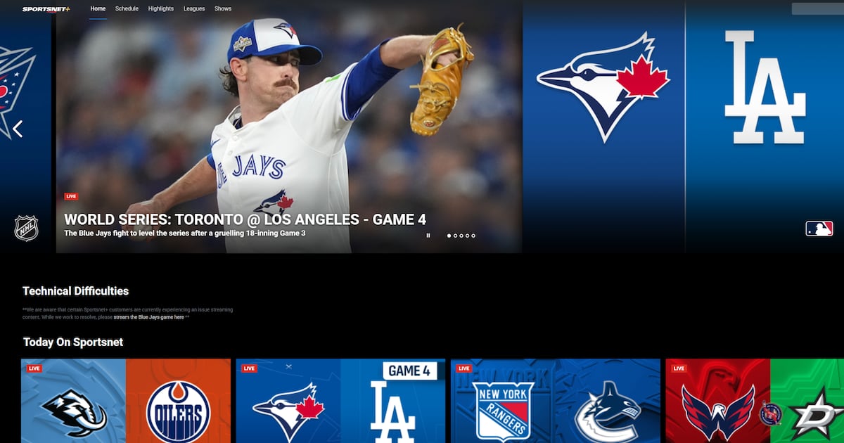 Sportsnet stream issues during World Series
