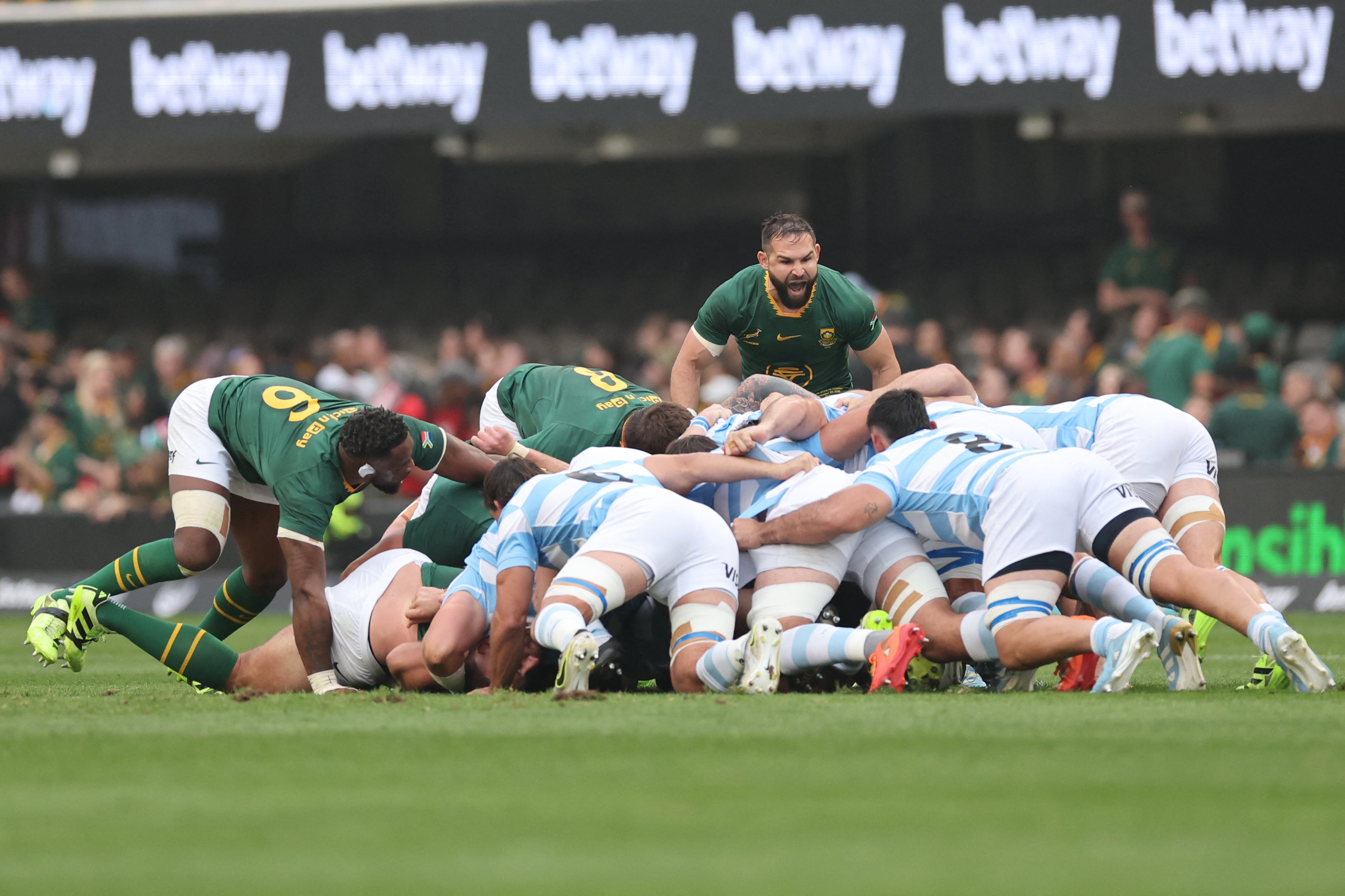 The Springboks’ scrum was dominant