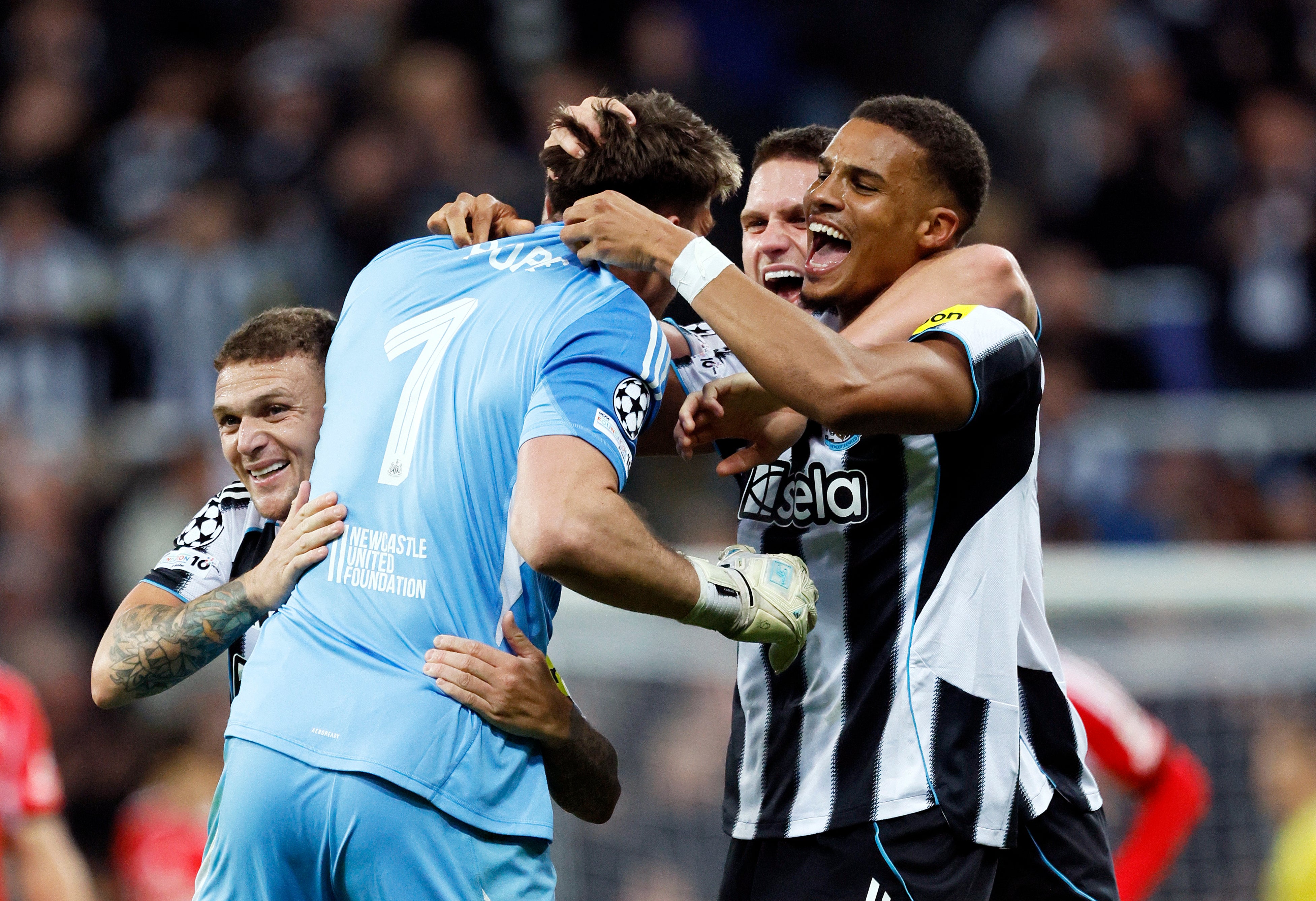 Newcastle goalkeeper Nick Pope produced an incredible throw to assist Barnes’s first goal