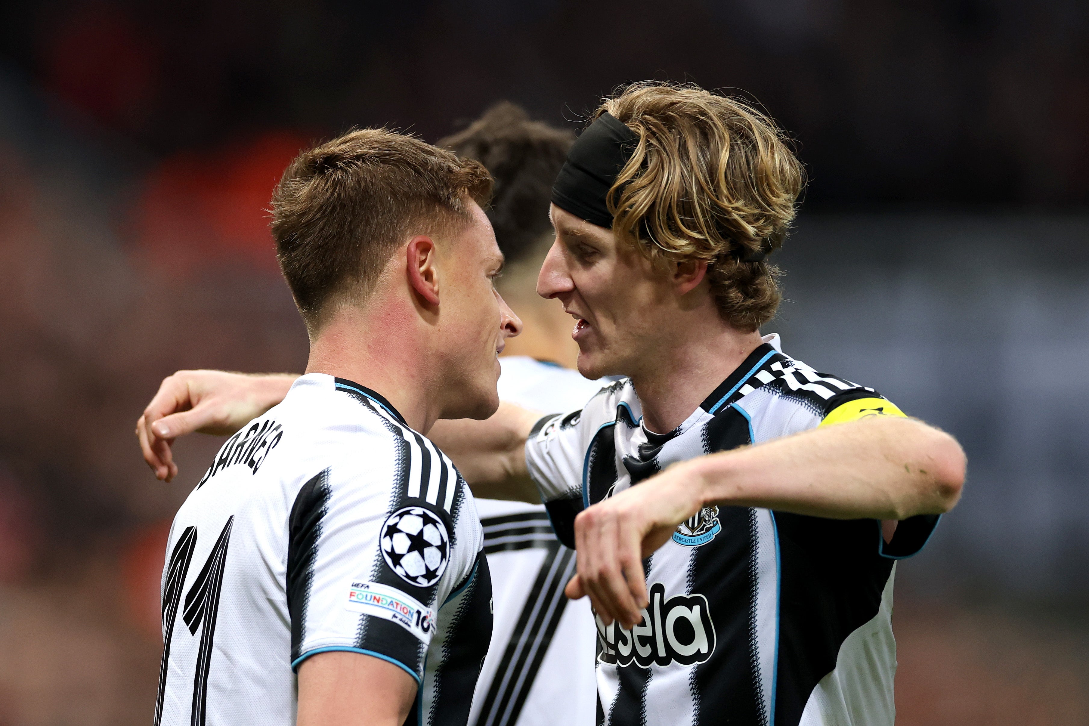 Harvey Barnes and Gordon did the damage at St James’ Park