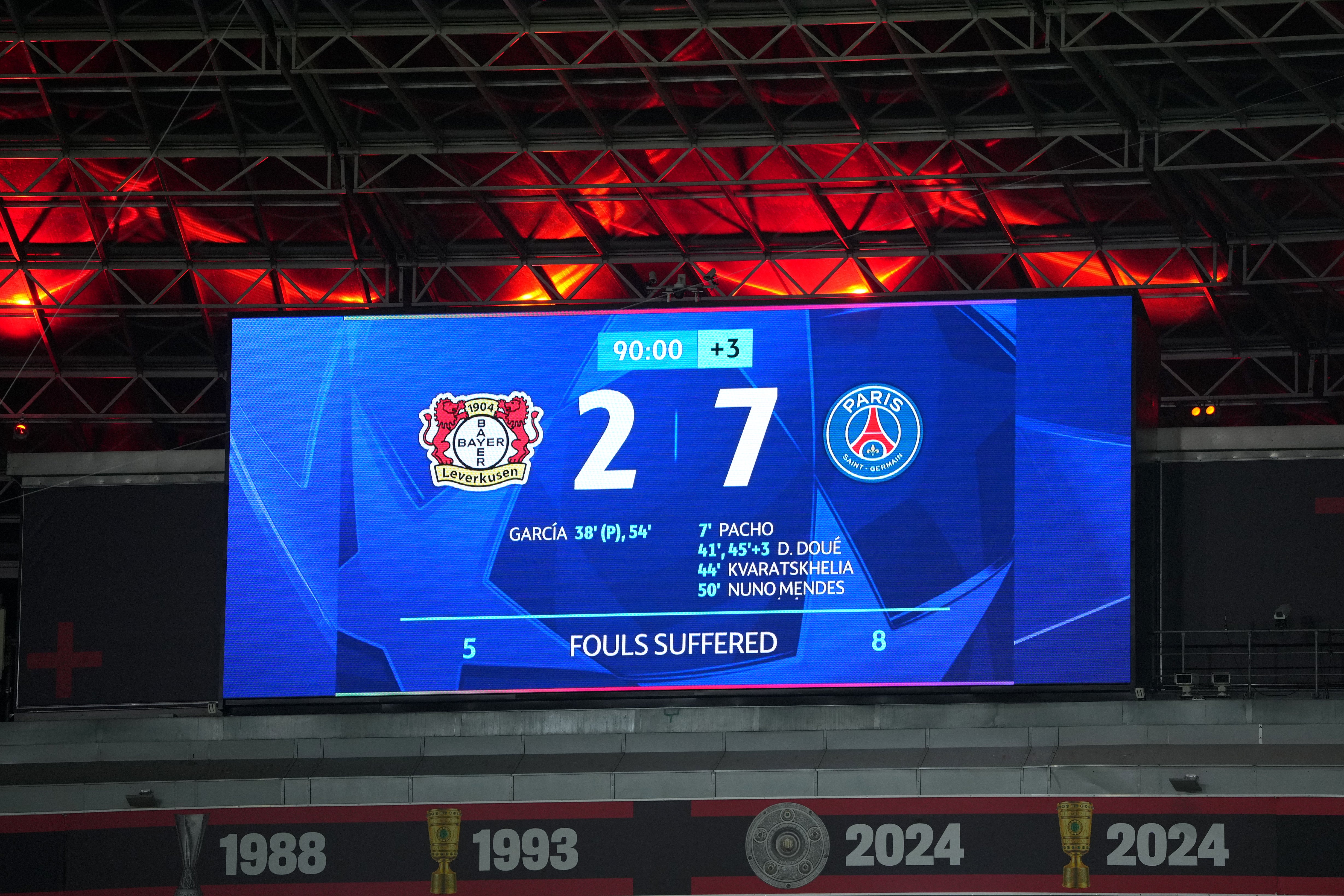 PSG demolished Leverkusen