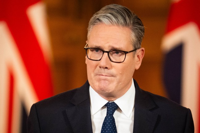 LONDON, ENGLAND - OCTOBER 2: Prime Minister Keir Starmer, issues a statement regarding the Manchester Synagogue attack, at Downing Street on October 2, 2025 in London, England. The Prime Minister chaired an emergency Cobra meeting following a deadly stabbing and car attack on the Heaton Park Hebrew Congregation Synagogue in a Manchester suburb. Police have declared the attack a terrorist incident, which has left two people dead and four others hospitalized. The attacker was killed by police. (Photo by James Manning - WPA Pool/Getty Images)