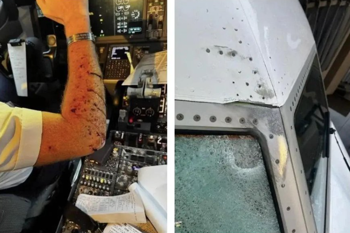 Plane struck by suspected space debris mid flight
