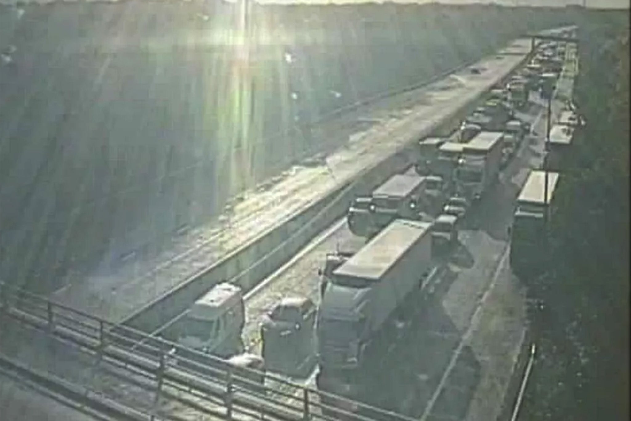 Traffic on the M6 this morningA crash overnight has blocked the southbound M6 on the border of Lancashire and Greater Manchester.National Highways North West said the M6 in Lancashire was closed southbound between J28 (Leyland) and J27 (Standish) following a 