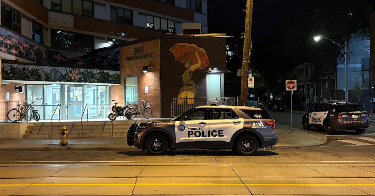 1 person stabbed in downtown Toronto. suspect at-large