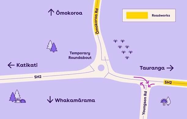  A map showing where the works will be taking place. Image / Western Bay of Plenty District Council