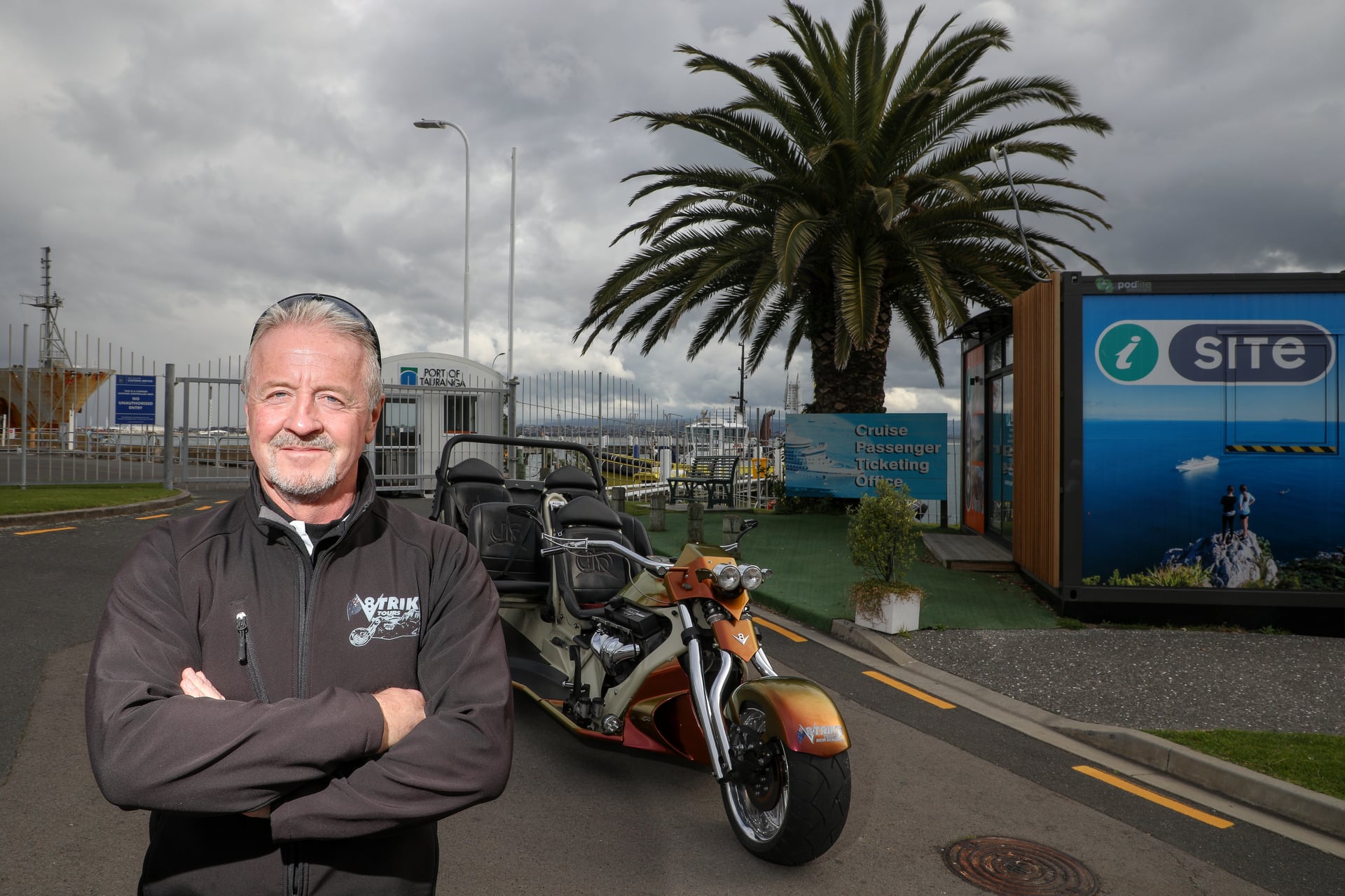 V8 Trike Tours New Zealand co-owner Nigel Busbridge. Photo / Andrew Warner