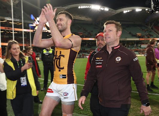 Jack Gunston and Sam Mitchell would love to win another premiership together.
