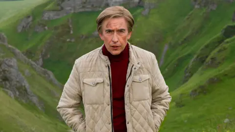 Alan Partridge in the English countryside