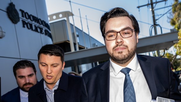 Bruce Lehrmann outside the Magistrates Court in Toowoomba in a previous appearance. 
