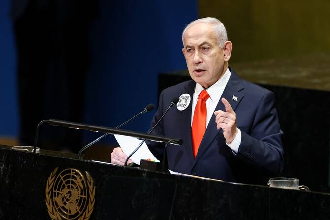 Netanyahu’s speech runs contrary to any chance of future peace (File/AFP)