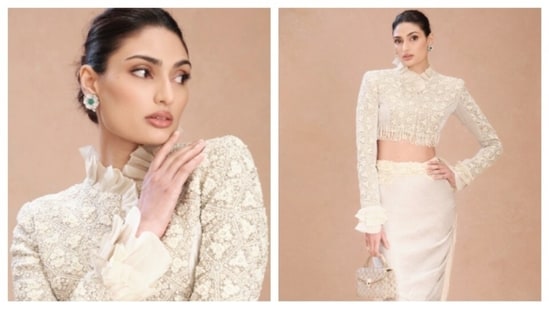 Athiya Shetty dolls up in a dreamy monochrome look. (Picture credit: Instagram/@athiyashetty)