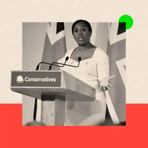 BBC A treated image of Kemi Badenoch