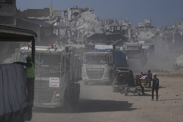 Israel said it would suspend the delivery of all humanitarian aid into Gaza until further notice.