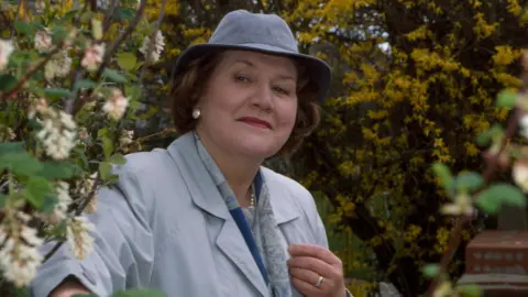 Patricia Routledge as the indomitable Hyacinth Bucket in BBC1's Keeping Up Appearances in the 1990s