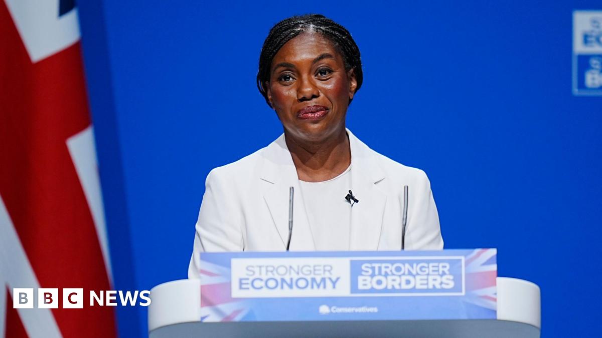 Conservative Party leader Kemi Badenoch speaks during the Conservative Party Conference at the Manchester Central Convention Complex. Picture date: Sunday October 5, 2025. PA Photo.