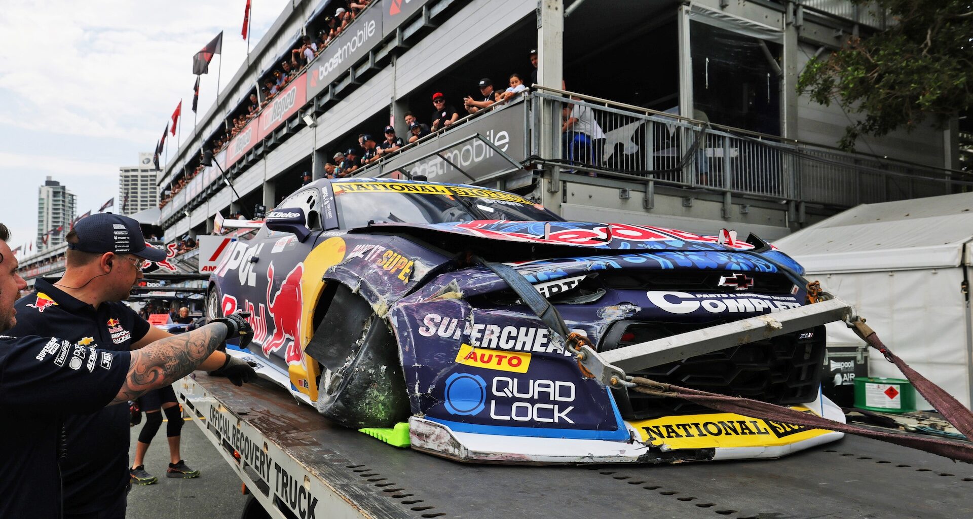 Brown crashes, Wood flies in wild Gold Coast Shootout - Supercars