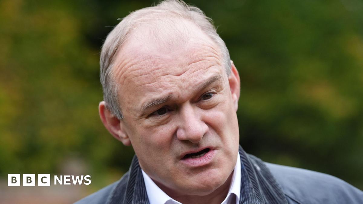 Liberal Democrats leader Sir Ed Davey during a visit to a gardening session for adults with learning disabilities on 10 October.