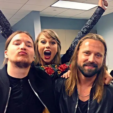 Max Martin / Instagram Shellback, Taylor Swift and Max Martin in the recording studio