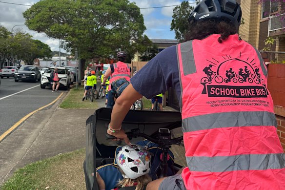 Active Travel for Annerley secured a grant to run bike buses to three schools on Brisbane’s southside.