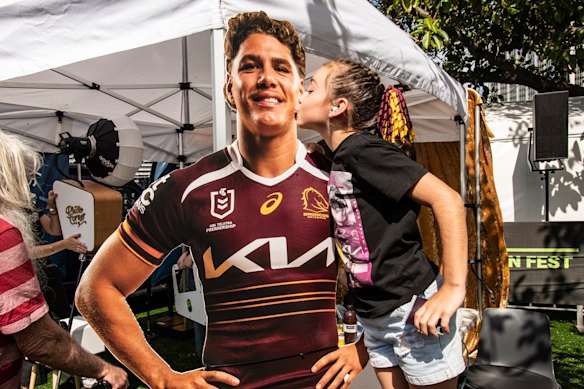Broncos supporter Mova-Jean Howlett is a big fan of Reece Walsh.